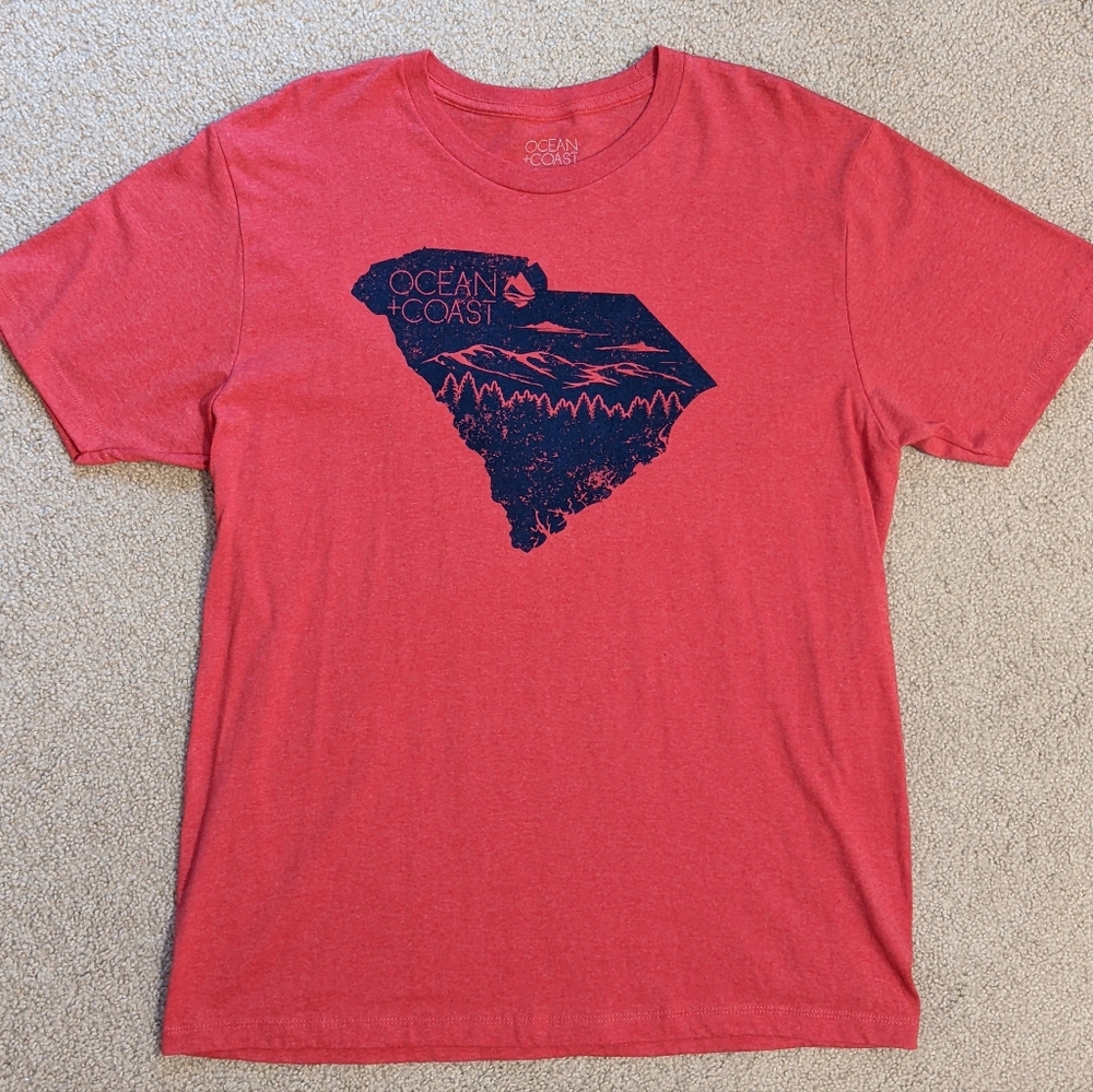 EUC Men's Ocean+Coast S/S Red T-shirt Size Medium
